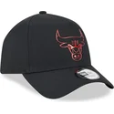 petten-gebogen-zwart-snapback-a-frame-foil-pack-van-chicago-bulls-nba-van-new-era