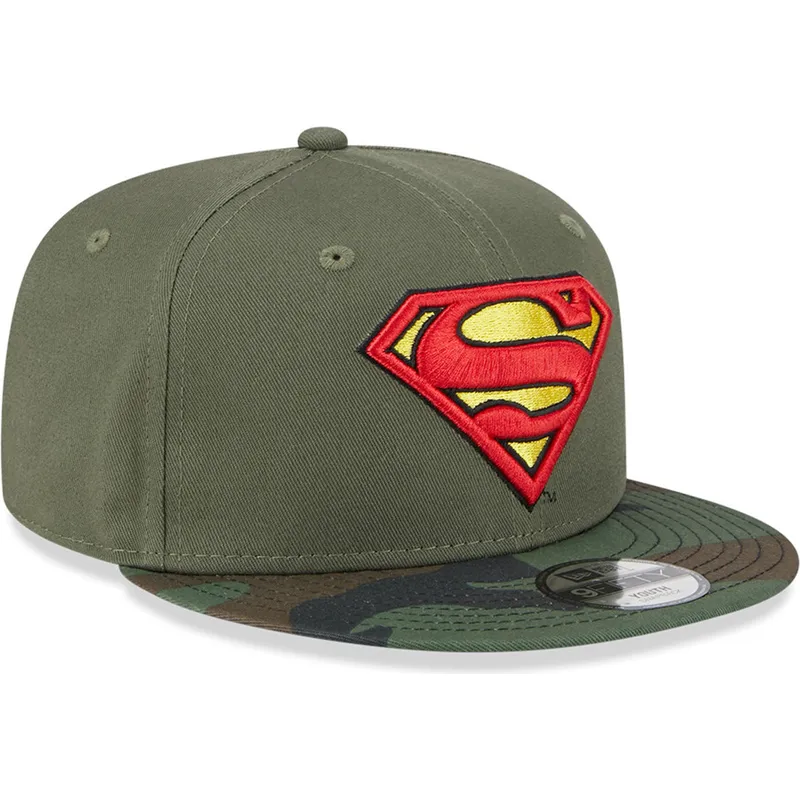 petten-plat-groen-snapback-voor-kinderen-9fifty-van-superman-dc-comics-van-new-era