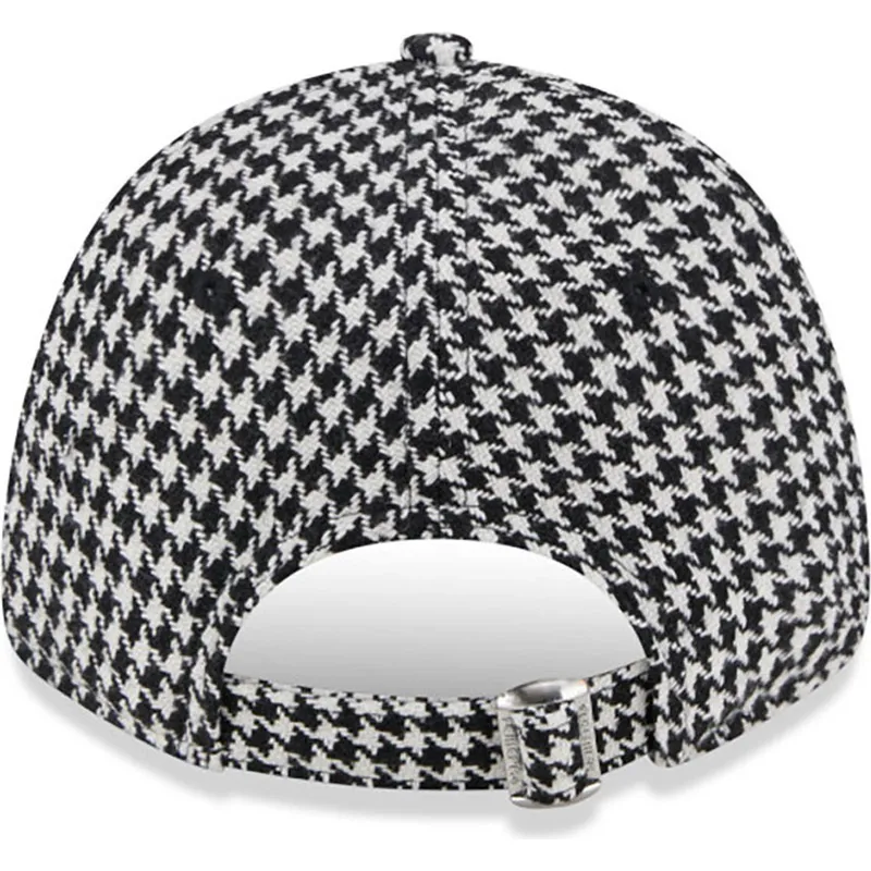 petten-gebogen-zwart-verstelbaar-9forty-houndstooth-van-new-york-yankees-mlb-van-new-era