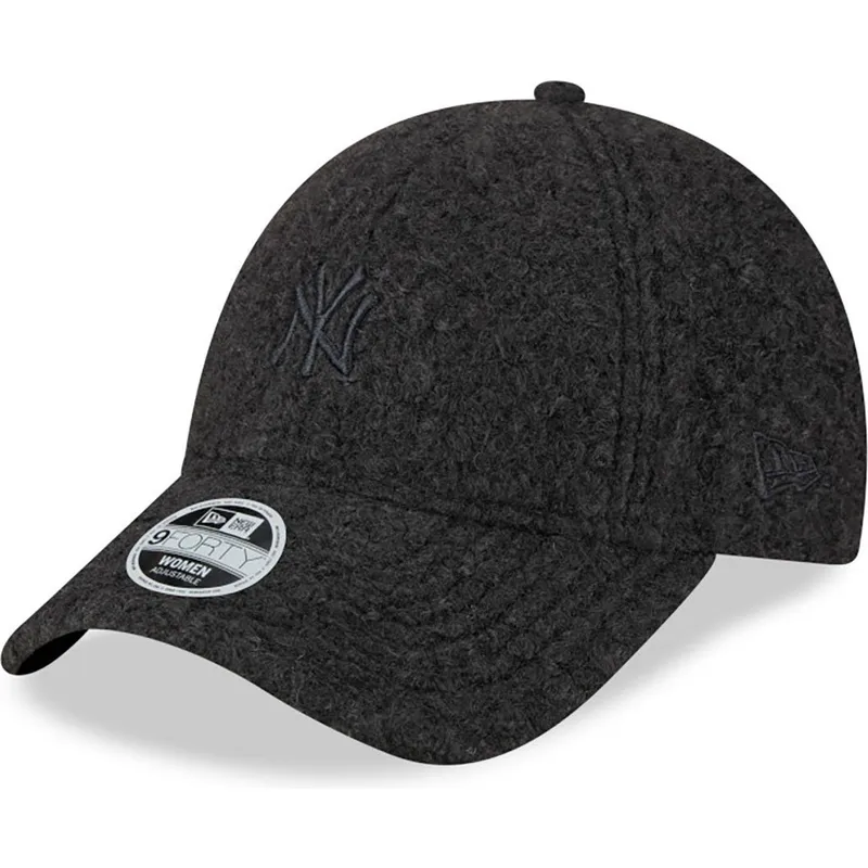 petten-gebogen-zwart-verstelbaar-9forty-hypertexture-van-new-york-yankees-mlb-van-new-era