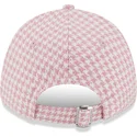 petten-gebogen-roze-verstelbaar-9forty-houndstooth-van-los-angeles-dodgers-mlb-van-new-era