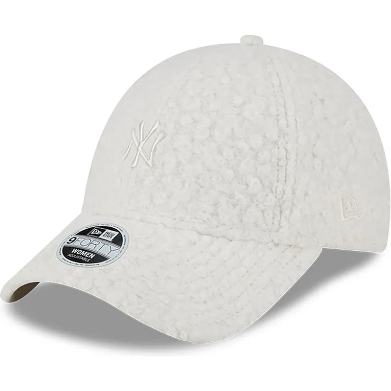 petten-gebogen-beige-verstelbaar-9forty-hypertexture-van-new-york-yankees-mlb-van-new-era