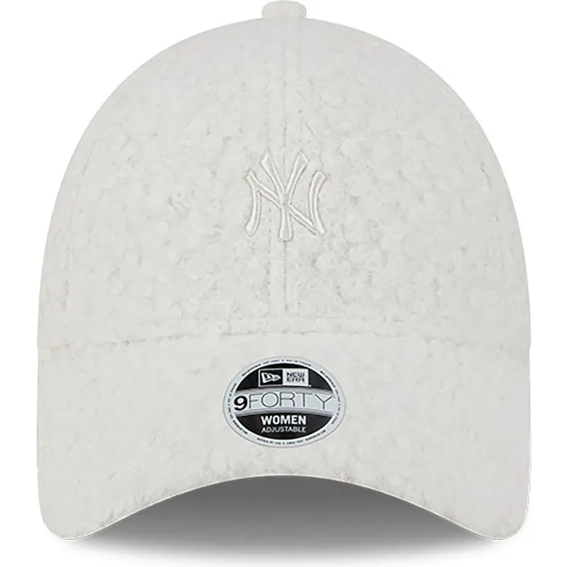 petten-gebogen-beige-verstelbaar-9forty-hypertexture-van-new-york-yankees-mlb-van-new-era