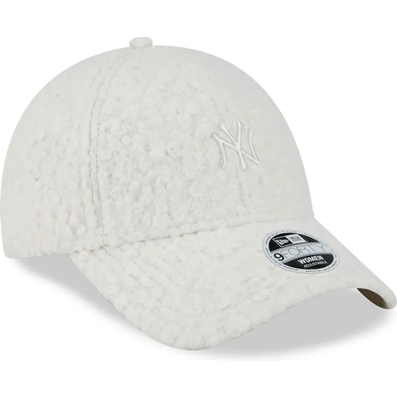 petten-gebogen-beige-verstelbaar-9forty-hypertexture-van-new-york-yankees-mlb-van-new-era