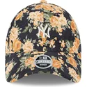 petten-gebogen-marineblauw-verstelbaar-9forty-floral-cord-van-new-york-yankees-mlb-van-new-era