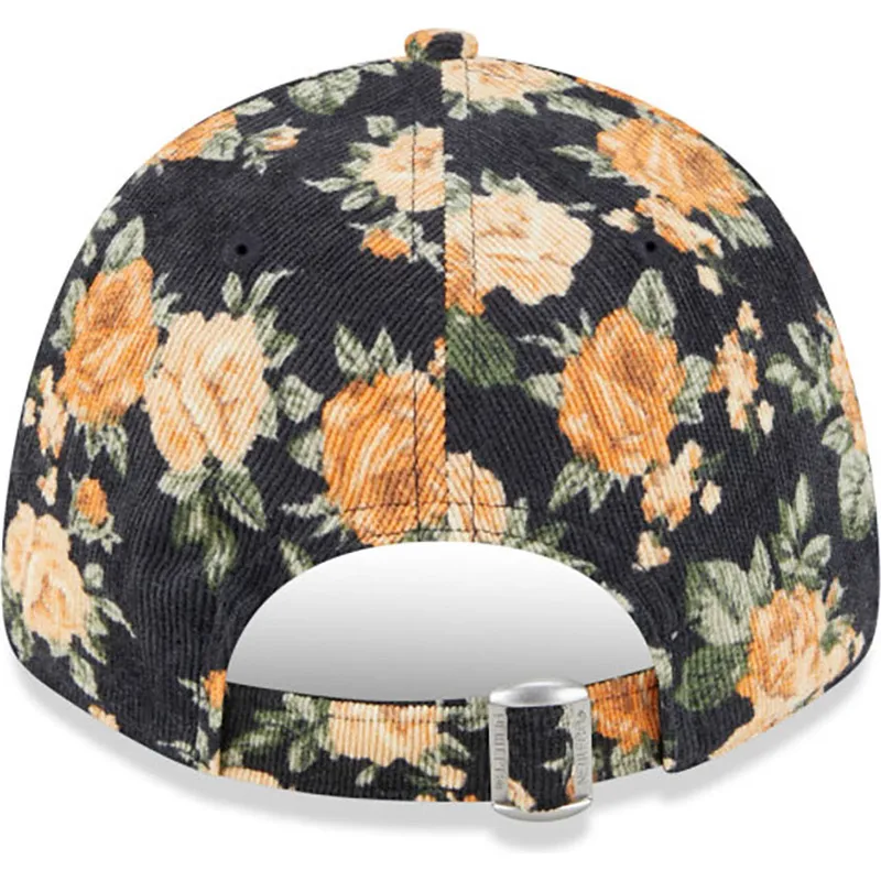 petten-gebogen-marineblauw-verstelbaar-9forty-floral-cord-van-new-york-yankees-mlb-van-new-era