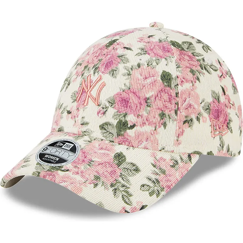 petten-gebogen-beige-verstelbaar-rosa-9forty-floral-cord-van-new-york-yankees-mlb-van-new-era petten-gebogen-beige-verstelbaar-rosa-9forty-floral-cord-van-new-york-yankees-mlb-van-new-era