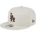petten-plat-beige-snapback-9fifty-league-essential-van-los-angeles-dodgers-mlb-van-new-era
