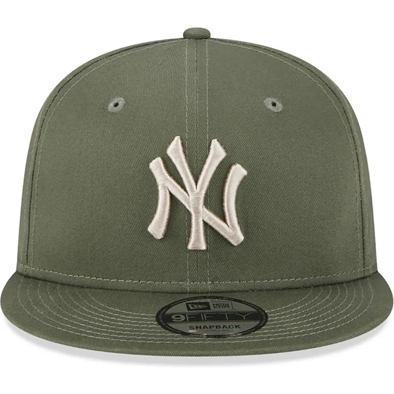 petten-plat-groen-snapback-9fifty-league-essential-van-new-york-yankees-mlb-van-new-era