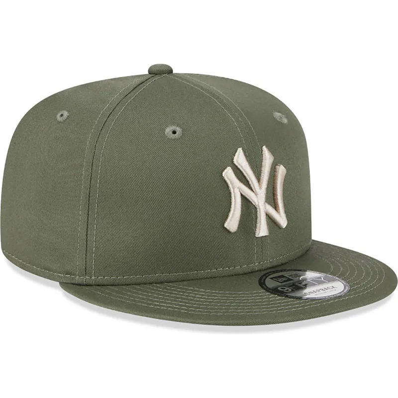 petten-plat-groen-snapback-9fifty-league-essential-van-new-york-yankees-mlb-van-new-era