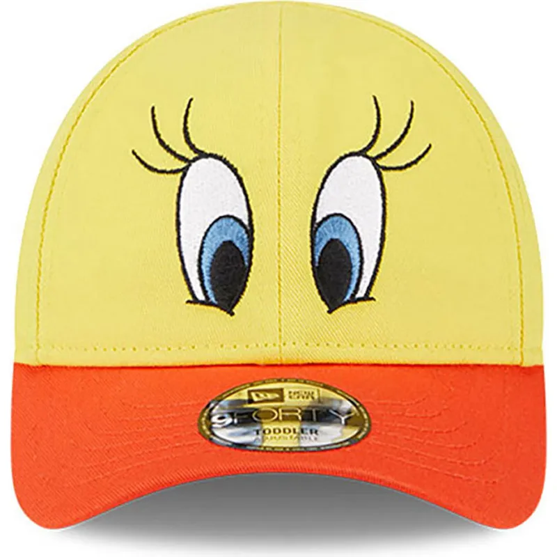 petten-gebogen-geel-verstelbaar-voor-kinderen-9forty-van-piolin-looney-tunes-van-new-era