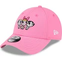 petten-gebogen-roze-verstelbaar-voor-kinderen-9forty-van-petalo-burbuja-y-cactus-las-supernenas-van-new-era