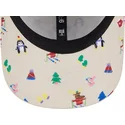petten-gebogen-beige-verstelbaar-voor-kinderen-9forty-festive-van-new-york-yankees-mlb-van-new-era