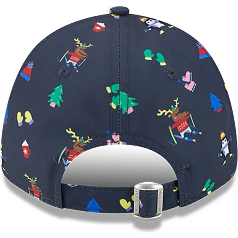 petten-gebogen-marineblauw-verstelbaar-voor-kinderen-9forty-festive-van-new-york-yankees-mlb-van-new-era