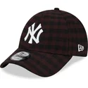 petten-gebogen-bruin-verstelbaar-9forty-flannel-van-new-york-yankees-mlb-van-new-era