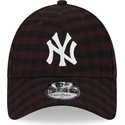 petten-gebogen-bruin-verstelbaar-9forty-flannel-van-new-york-yankees-mlb-van-new-era