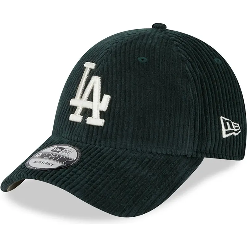 petten-gebogen-groen-verstelbaar-9forty-wide-cord-van-los-angeles-dodgers-mlb-van-new-era