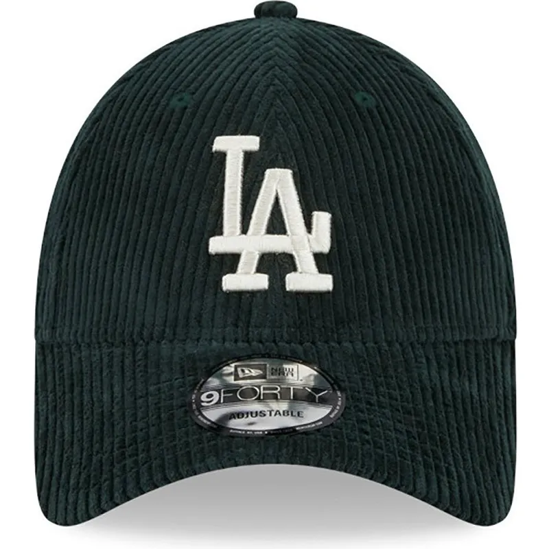 petten-gebogen-groen-verstelbaar-9forty-wide-cord-van-los-angeles-dodgers-mlb-van-new-era