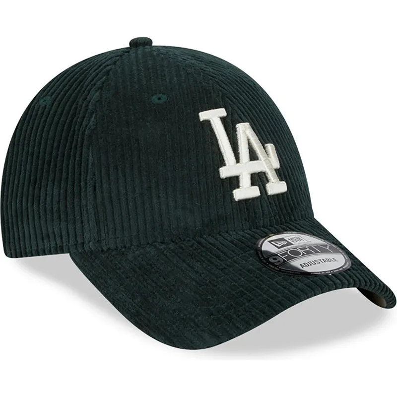 petten-gebogen-groen-verstelbaar-9forty-wide-cord-van-los-angeles-dodgers-mlb-van-new-era