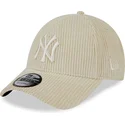 petten-gebogen-beige-verstelbaar-9forty-wide-cord-van-new-york-yankees-mlb-van-new-era