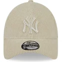 petten-gebogen-beige-verstelbaar-9forty-wide-cord-van-new-york-yankees-mlb-van-new-era