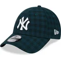 petten-gebogen-groen-verstelbaar-9forty-flannel-van-new-york-yankees-mlb-van-new-era