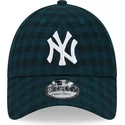 petten-gebogen-groen-verstelbaar-9forty-flannel-van-new-york-yankees-mlb-van-new-era