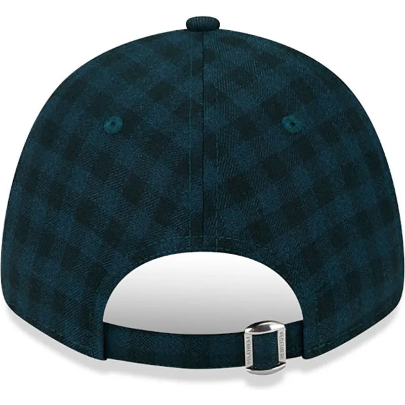 petten-gebogen-groen-verstelbaar-9forty-flannel-van-new-york-yankees-mlb-van-new-era