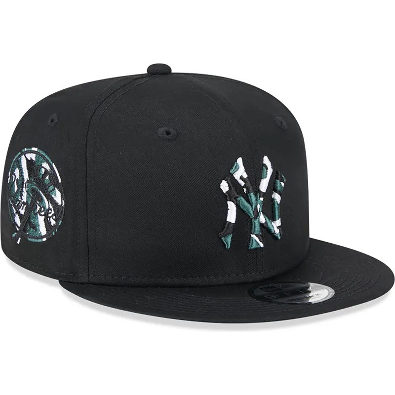 petten-plat-zwart-snapback-9fifty-seasonal-infill-van-new-york-yankees-mlb-van-new-era
