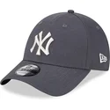 petten-gebogen-grijs-verstelbaar-9forty-metallic-van-new-york-yankees-mlb-van-new-era