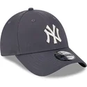 petten-gebogen-grijs-verstelbaar-9forty-metallic-van-new-york-yankees-mlb-van-new-era