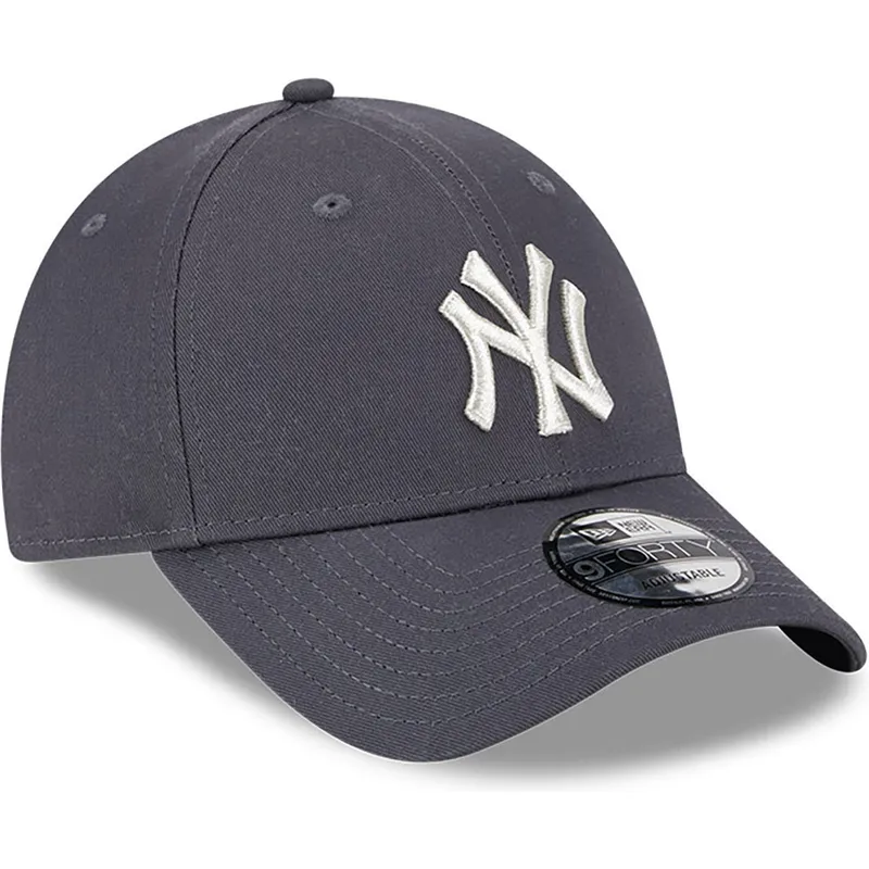 petten-gebogen-grijs-verstelbaar-9forty-metallic-van-new-york-yankees-mlb-van-new-era