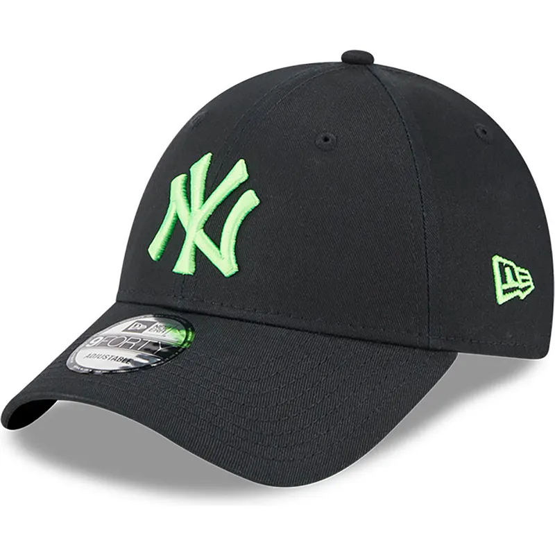 petten-gebogen-zwart-verstelbaar-9forty-neon-van-new-york-yankees-mlb-van-new-era
