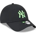 petten-gebogen-zwart-verstelbaar-9forty-neon-van-new-york-yankees-mlb-van-new-era