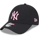 petten-gebogen-zwart-verstelbaar-rosa-9forty-neon-van-new-york-yankees-mlb-van-new-era