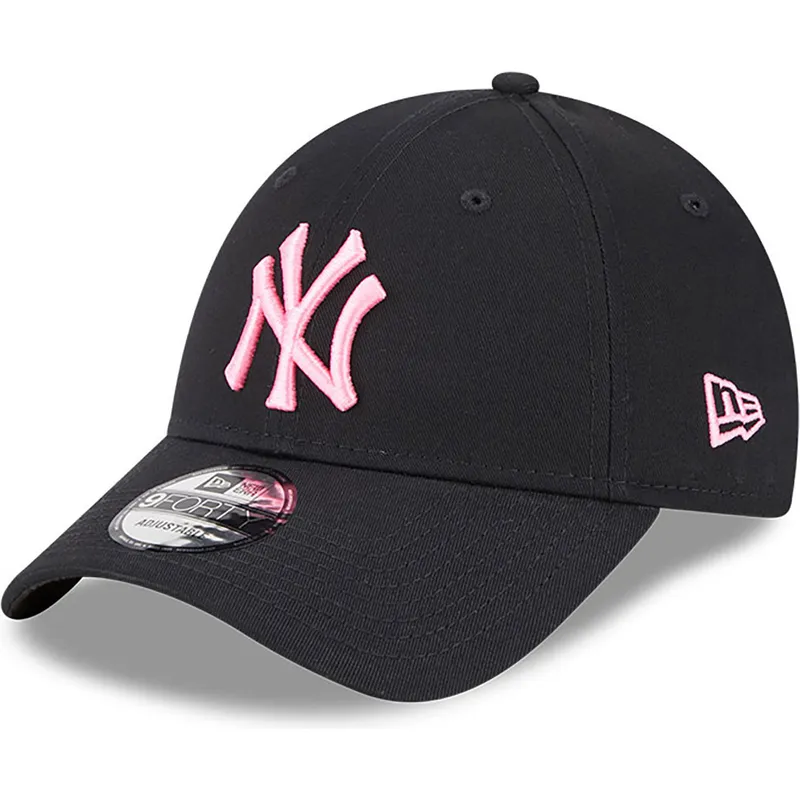 petten-gebogen-zwart-verstelbaar-rosa-9forty-neon-van-new-york-yankees-mlb-van-new-era