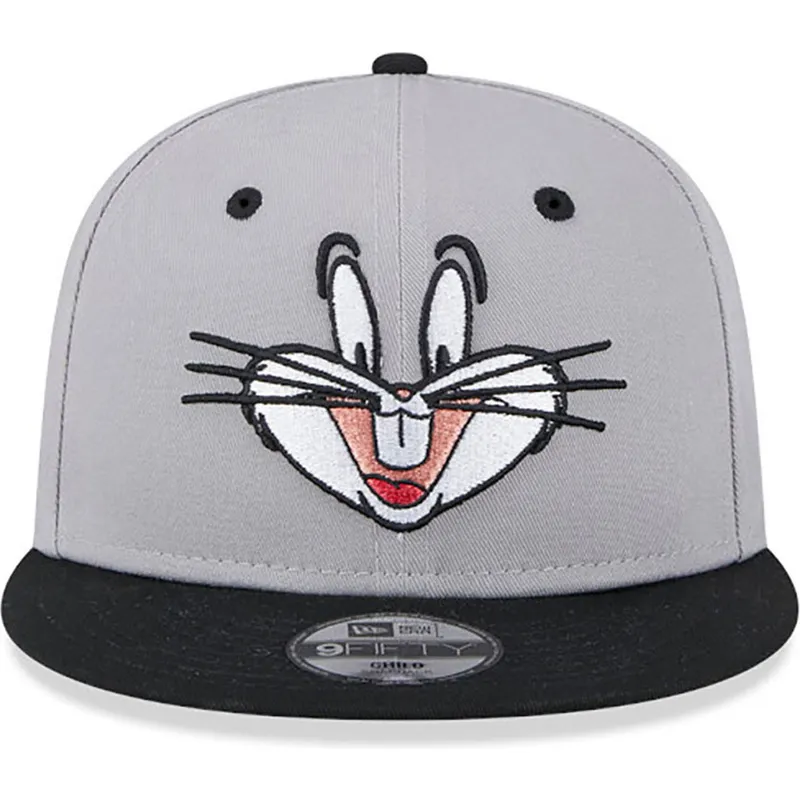 petten-plat-grijs-snapback-9fifty-van-bugs-bunny-looney-tunes-van-new-era