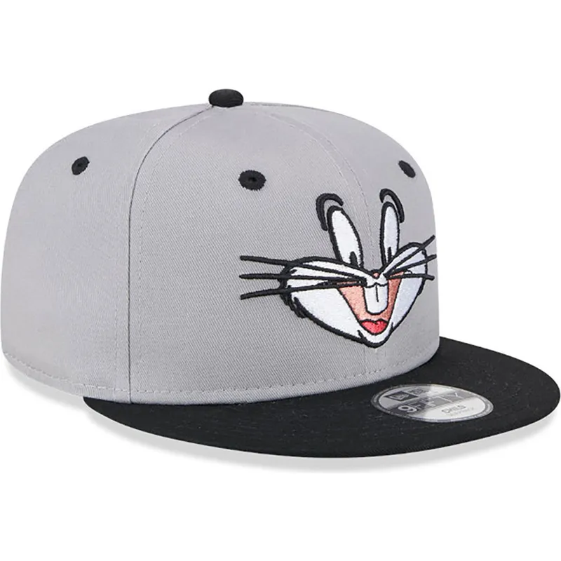 petten-plat-grijs-snapback-9fifty-van-bugs-bunny-looney-tunes-van-new-era