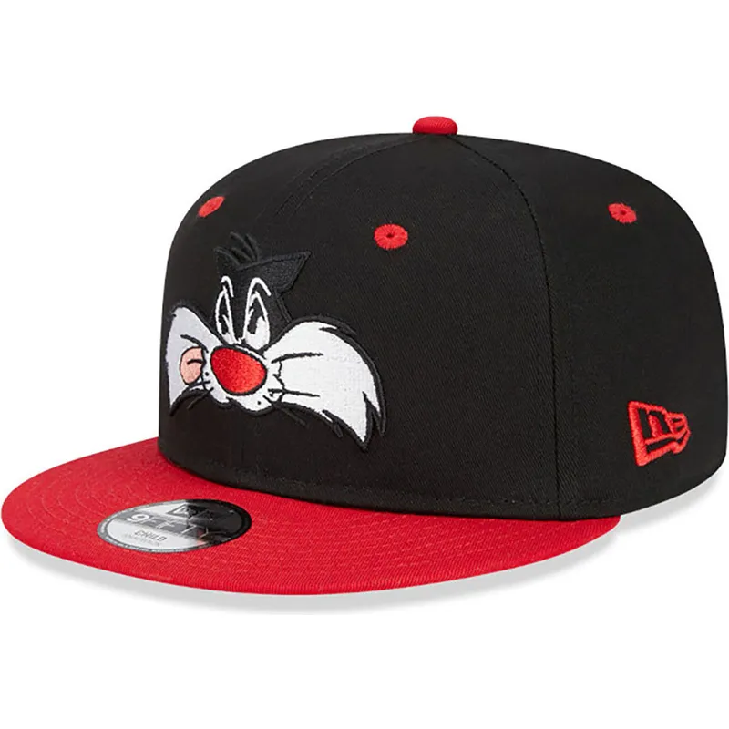 petten-plat-zwart-snapback-9fifty-van-silvestre-looney-tunes-van-new-era
