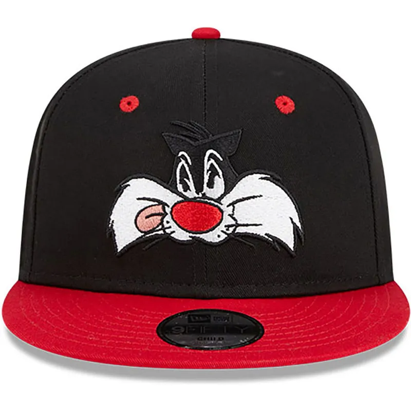 petten-plat-zwart-snapback-9fifty-van-silvestre-looney-tunes-van-new-era