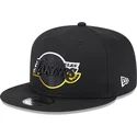 petten-plat-zwart-snapback-9fifty-split-van-los-angeles-lakers-nba-van-new-era