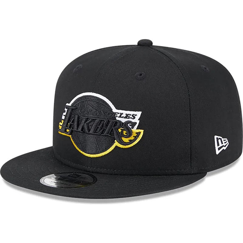 petten-plat-zwart-snapback-9fifty-split-van-los-angeles-lakers-nba-van-new-era