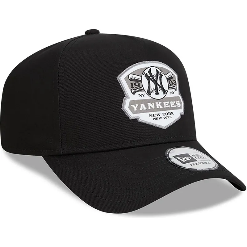 petten-gebogen-zwart-snapback-a-frame-patch-van-new-york-yankees-mlb-van-new-era