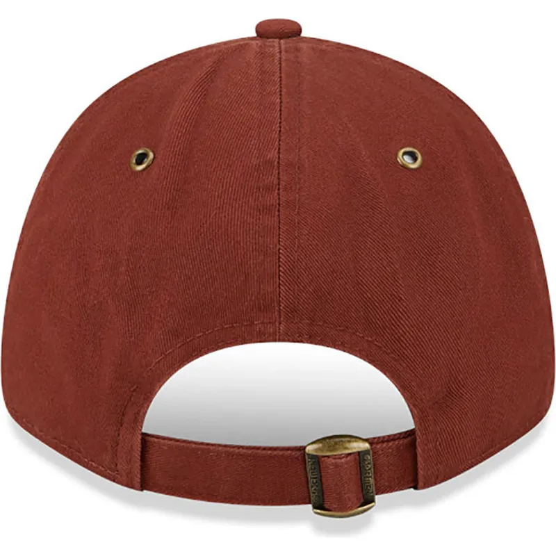 petten-gebogen-bruin-verstelbaar-9forty-washed-canvas-van-boston-red-sox-mlb-van-new-era
