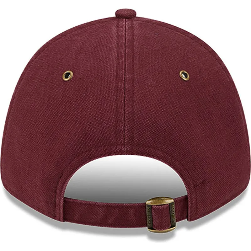 petten-gebogen-rood-verstelbaar-9forty-washed-canvas-van-los-angeles-dodgers-mlb-van-new-era