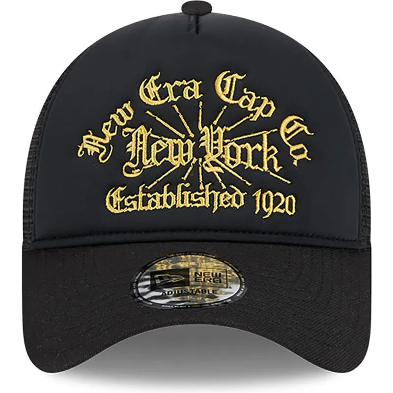 petten-gebogen-zwart-snapback-a-frame-est-1920-van-new-era