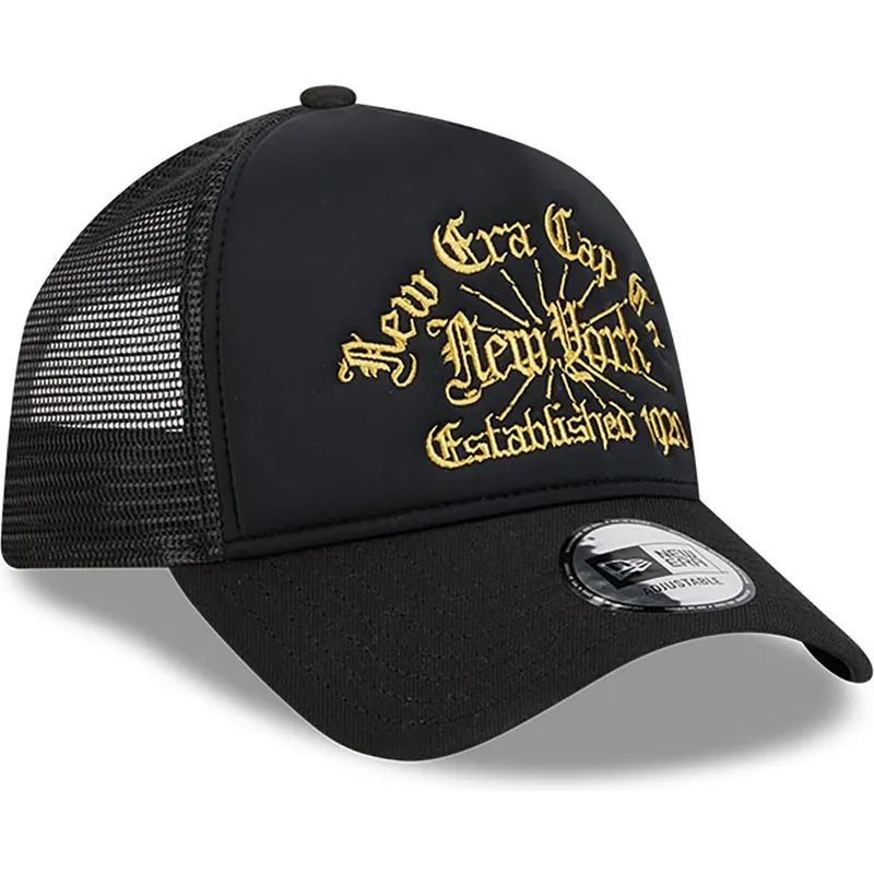 petten-gebogen-zwart-snapback-a-frame-est-1920-van-new-era