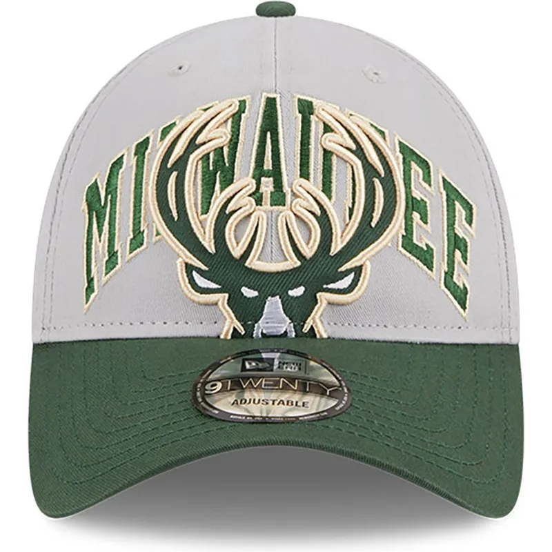 petten-gebogen-grijs-verstelbaar-9twenty-tip-off-2023-van-milwaukee-bucks-nba-van-new-era