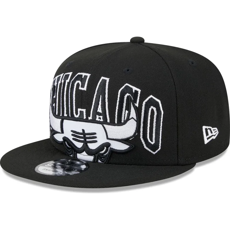 petten-plat-zwart-snapback-9fifty-tip-off-2023-van-chicago-bulls-nba-van-new-era