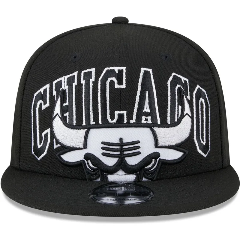 petten-plat-zwart-snapback-9fifty-tip-off-2023-van-chicago-bulls-nba-van-new-era
